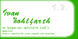 ivan wohlfarth business card